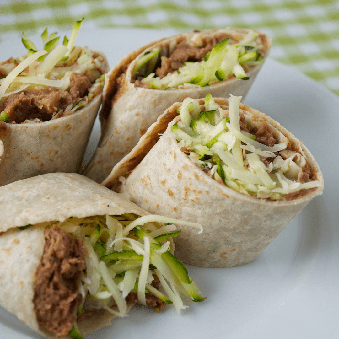 A serving of Cheddar & Grated Courgette Wraps
